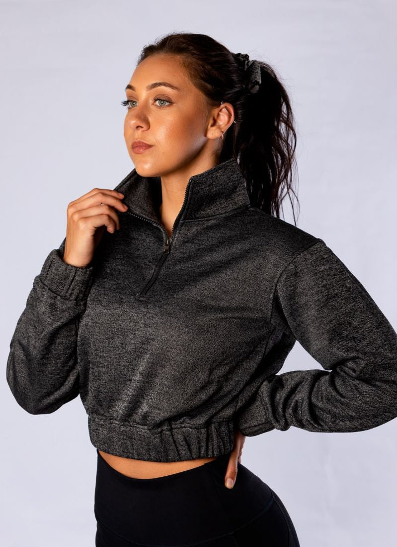 "Ashley" Cropped Pullover Jacket